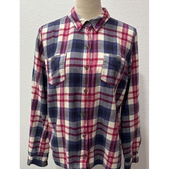 Mossimo Multicolor plaid button down pockets women's Long Sleeve Shirt Dress XL - Picture 2 of 7